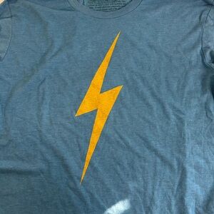 Aviator Nation Blue and Yellow Lightning Bolt Tee
